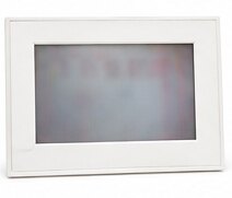 A white rectangular photo frame